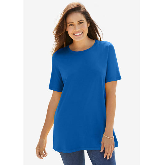 Bright Cobalt Perfect Short-Sleeve Crewneck Tee PSW-8036