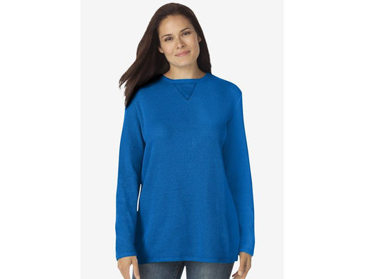 Bright Cobalt Plus Size Women Thermal Shirt PSW-5139