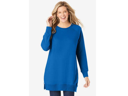 Bright Cobalt Side Zip Sweatshirt PSW-7119