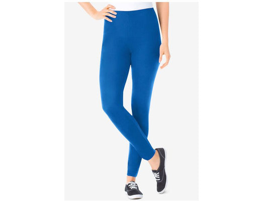 Bright Cobalt Cotton Stretch Plus Size Women Legging PSW-6773