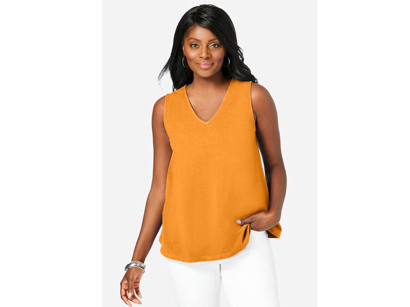 Bright Melon V Neck Tank PSW-6542