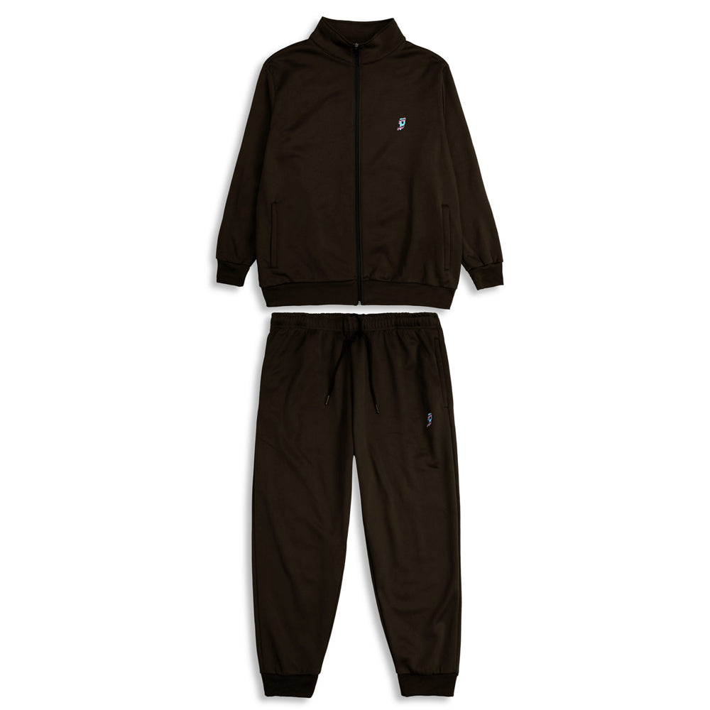 Brown Polyester Fleece Winter Tracksuit PSM-7652