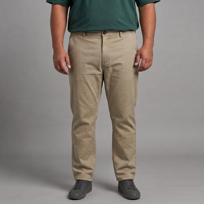 Brown Cotton Chino Pants made from cotton fabric, featuring a classic design for everyday wear and smart-casual styling.