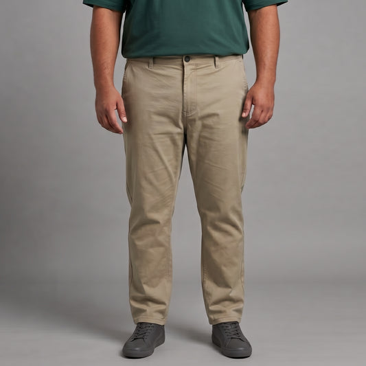 Brown Cotton Chino Pants made from cotton fabric, featuring a classic design for everyday wear and smart-casual styling.