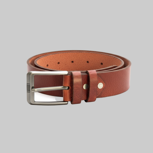 Brown Premium Plus Size Leather Belt PSM-10293
