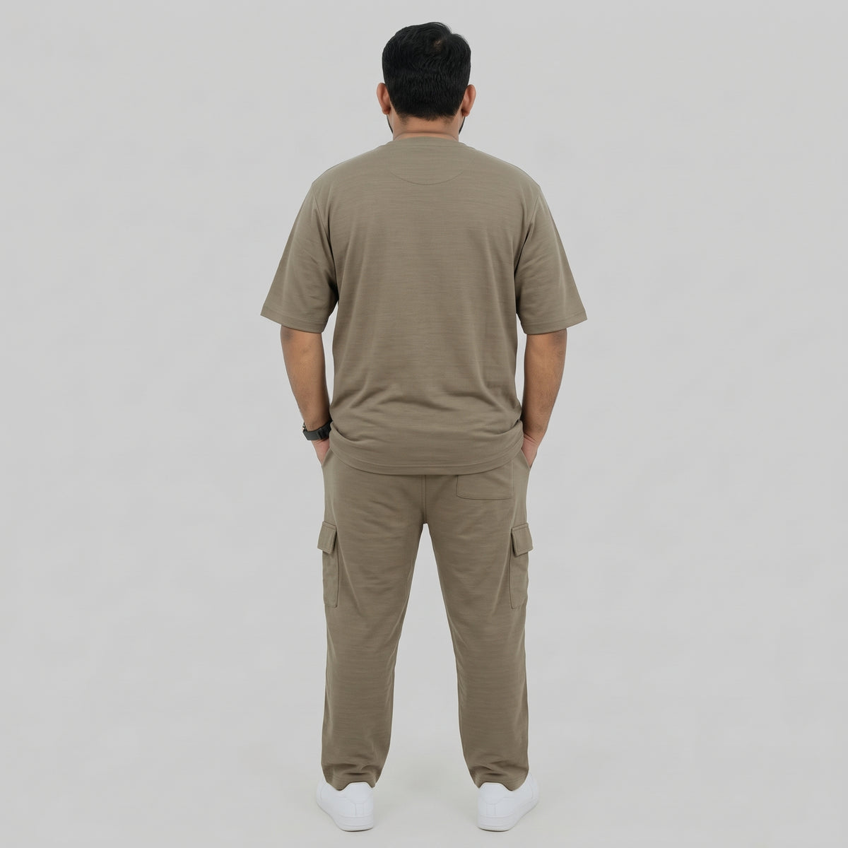 Brown Terry Cargo Co-Ord Set PSM-11710