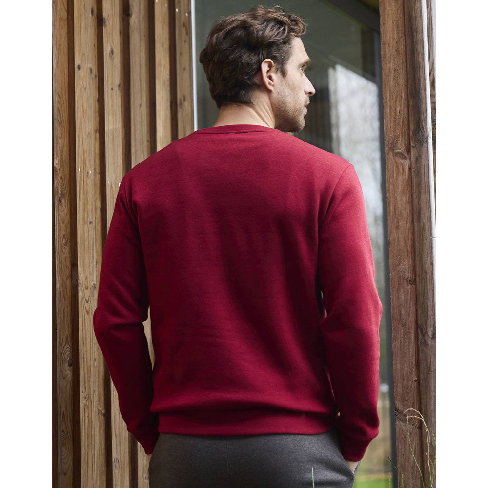 Burgundy Big Size Crewneck Sweatshirt PSM-8916