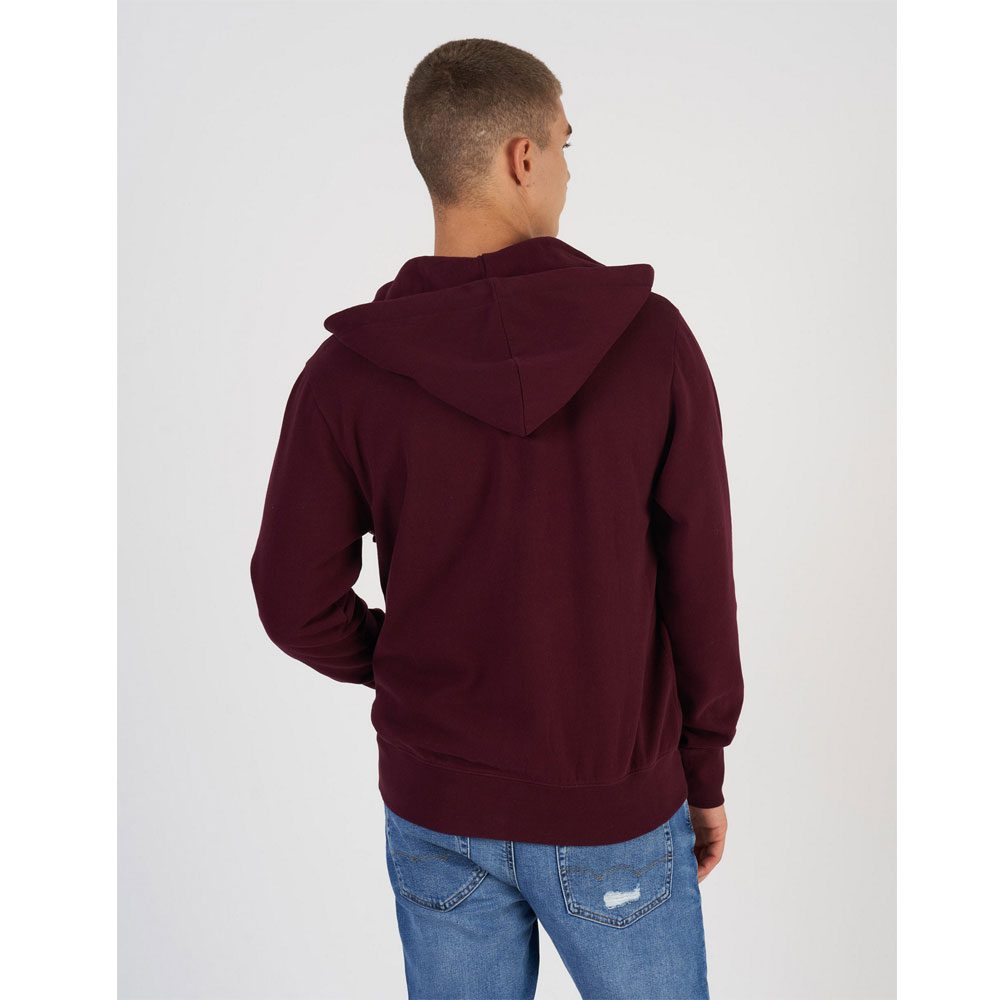 Burgundy Ivy Plus Size Zip Up Hoodie PSM-7708