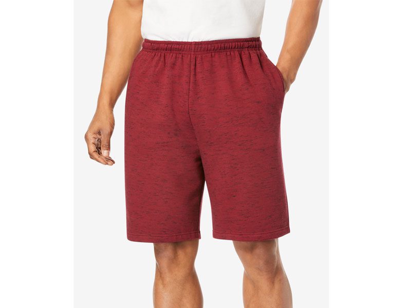 Burgundy Marl Comfort Fleece Big Size Shorts PSM-5396