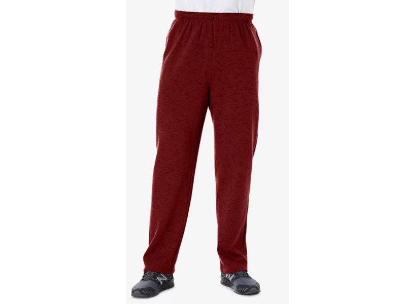 Burgundy Marl Fleece Big Size Open Bottom Trouser PSM-5040