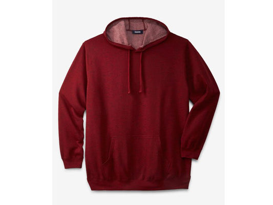 Burgundy Marl Fleece Big & Tall Size Pullover Hoodie PSM-5334