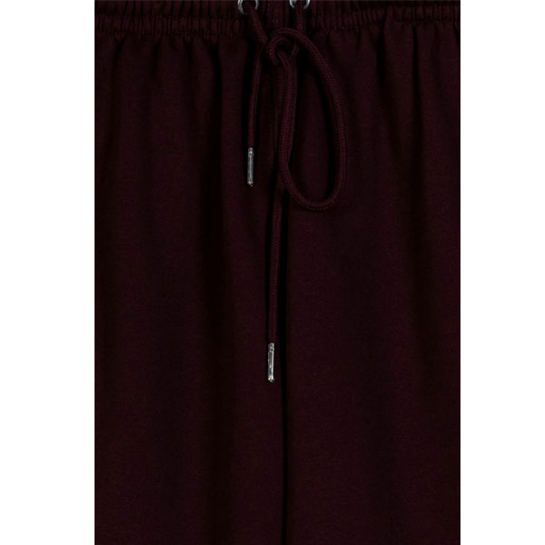 Burgundy Mesh Polyester Plus Size Trouser PSM-9084