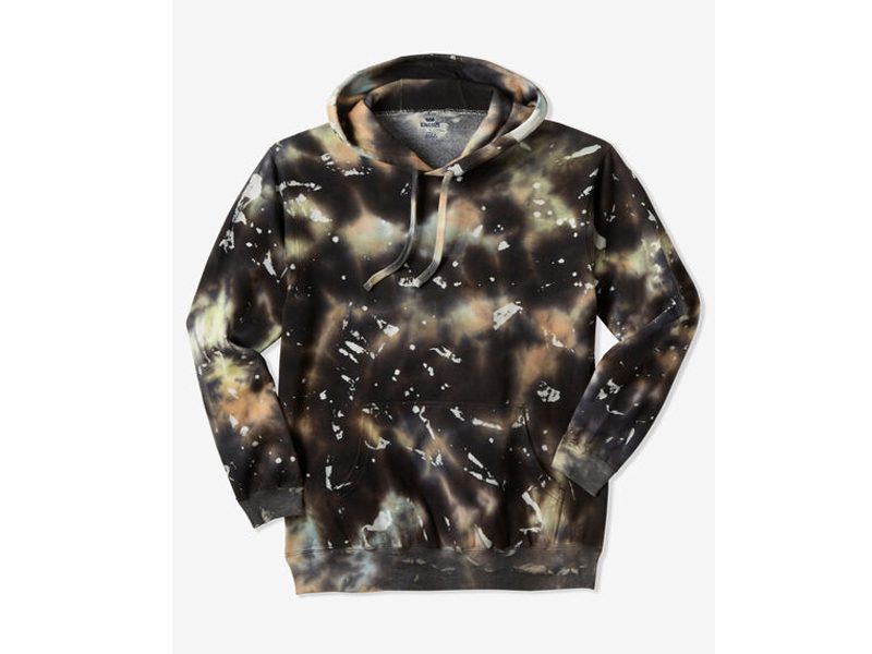 Burnout Tie Dye Novelty Fleece Pullover Hoodie PSM-6636