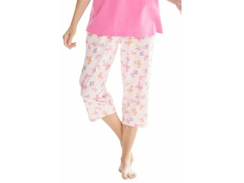 Butterfly Printed Capri Knit Sleep Capri PSW-7463