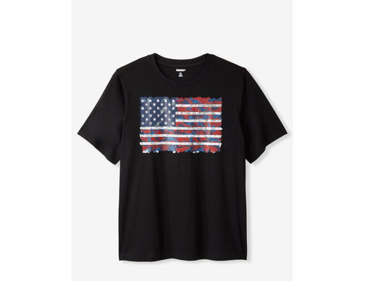 Camo Flag Americana Screen Graphic T-Shirt PSM-6448