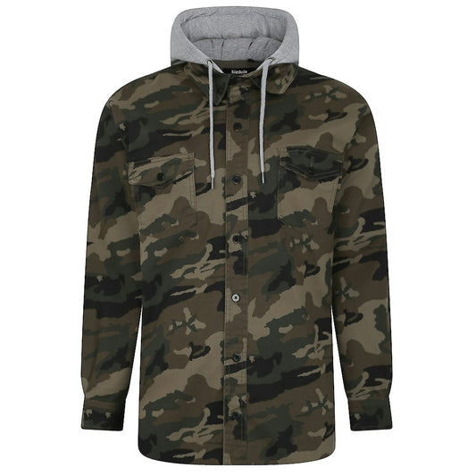 Camo Twill Cotton Big & Tall B Grade Hooded Overshirt PSM-8860B