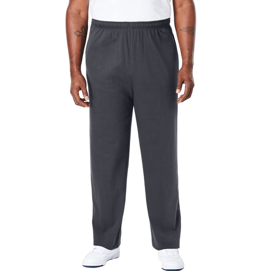 Men’s Carbon jersey trousers in Big & Tall sizes with drawstring waist and side pockets, made from soft cotton for relaxed, everyday comfort.