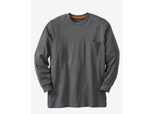 Charcoal Big & Tall Size Long Sleeve T-Shirt PSM-3828