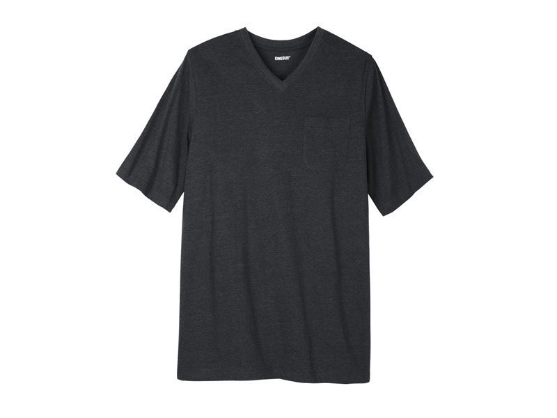 Charcoal Big & Tall Size V Neck T-Shirt PSM-5059