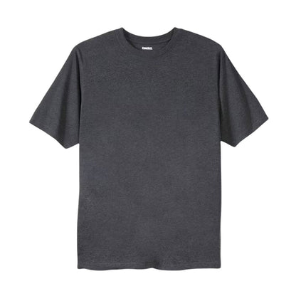 Charcoal Crewneck T-Shirt – Flat Lay Display of Soft Cotton Fabric with Classic Crewneck and Short Sleeves