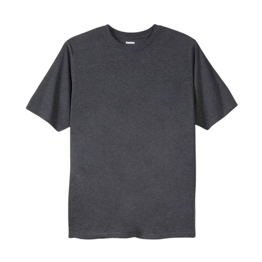 Charcoal Crewneck T-Shirt – Flat Lay Display of Soft Cotton Fabric with Classic Crewneck and Short Sleeves