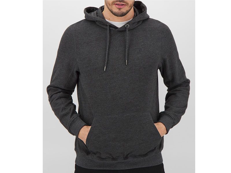 Charcoal Fleece Big Size Over Head Hoodie PSM-4241