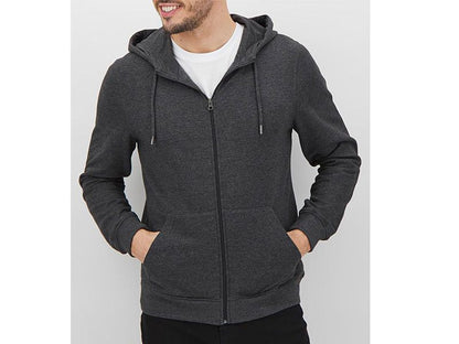 Charcoal Fleece Big Size Zipper Hoodie PSM-4235