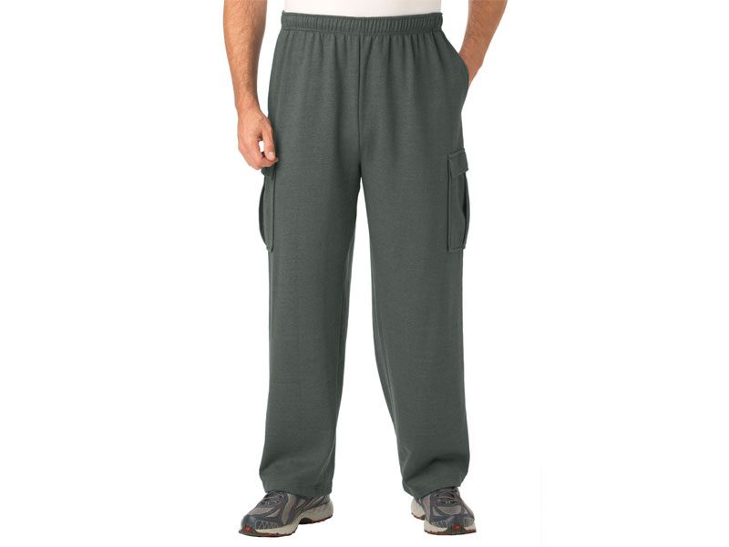 Charcoal Fleece Big Size Cargo Trouser PSM-5326