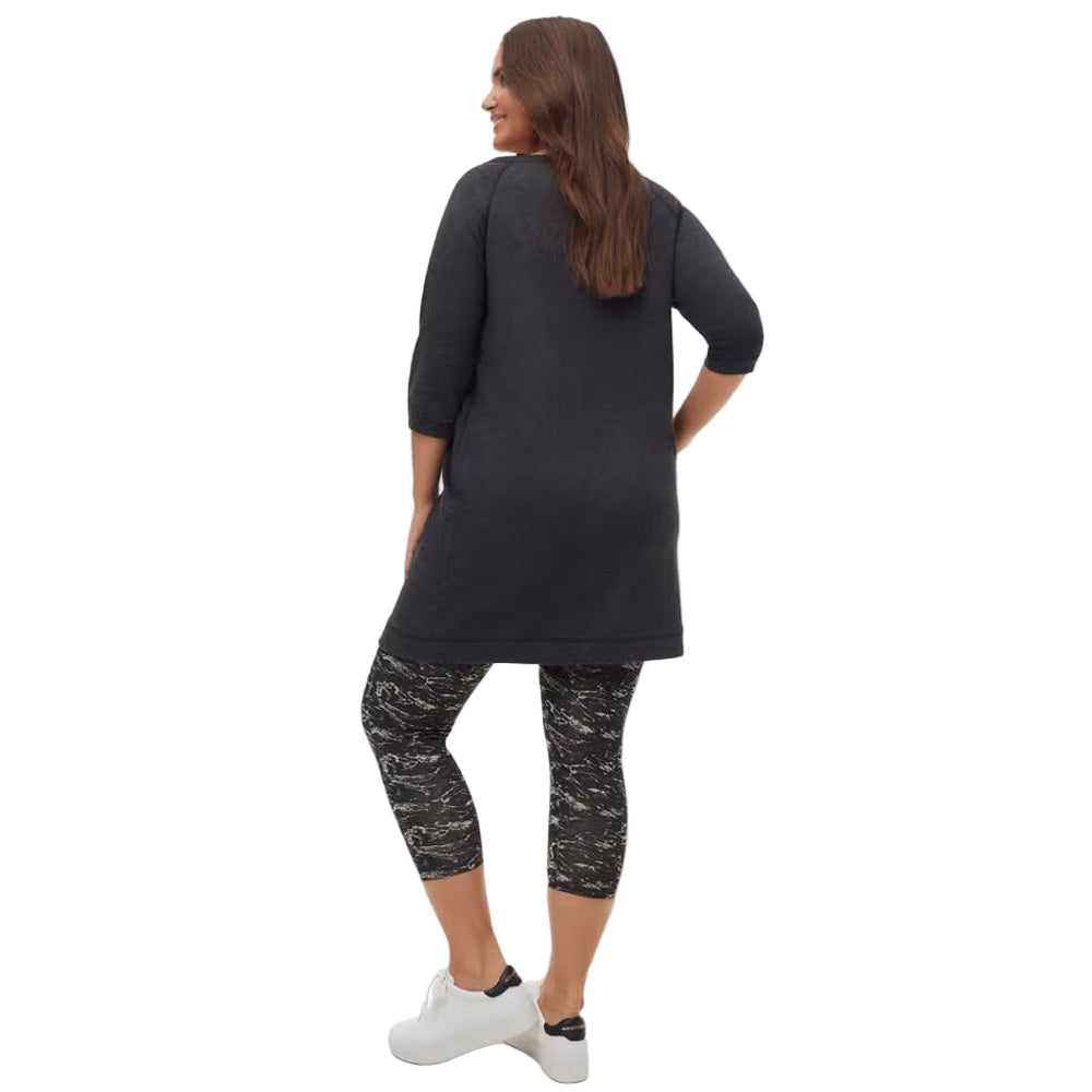 Charcoal French Terry Zip Pocket Tunic