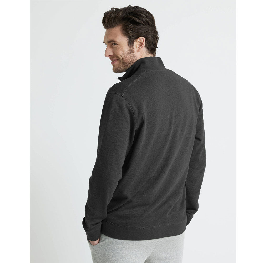 Charcoal Plain Long Sleeve Zipper Fleece Sweatshirt PSM-8930