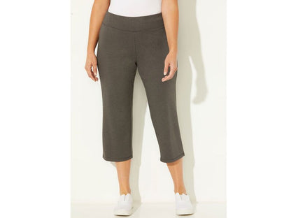 Charcoal Plus Size Women Yoga Capri PSW-5756