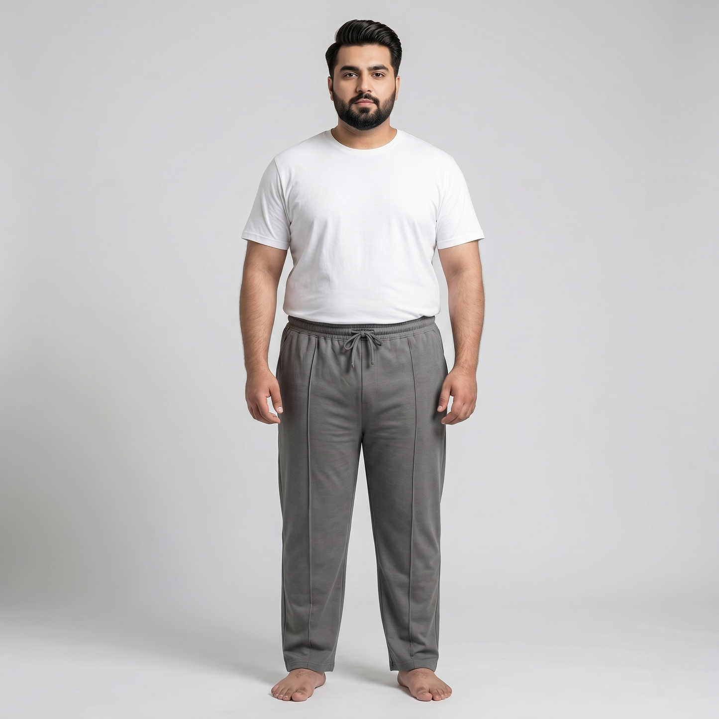 Charcoal Comfort Fit Terry Trousers PSM-11131