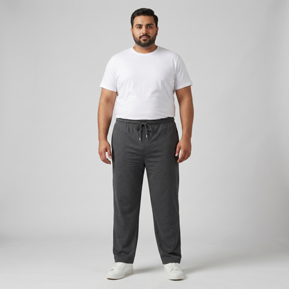 Charcoal Elastic Waist Jersey Trouser  PSM-11363