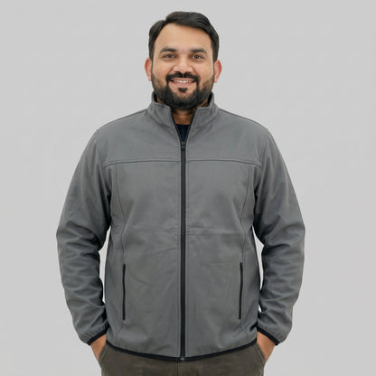  Charcoal Grey Soft Shell Jacket for Men