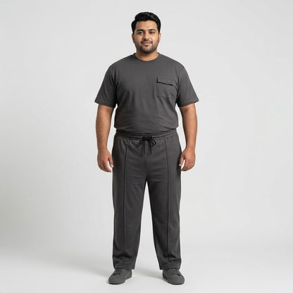Charcoal Grey Terry Co-Ord Set made from soft Terry fabric