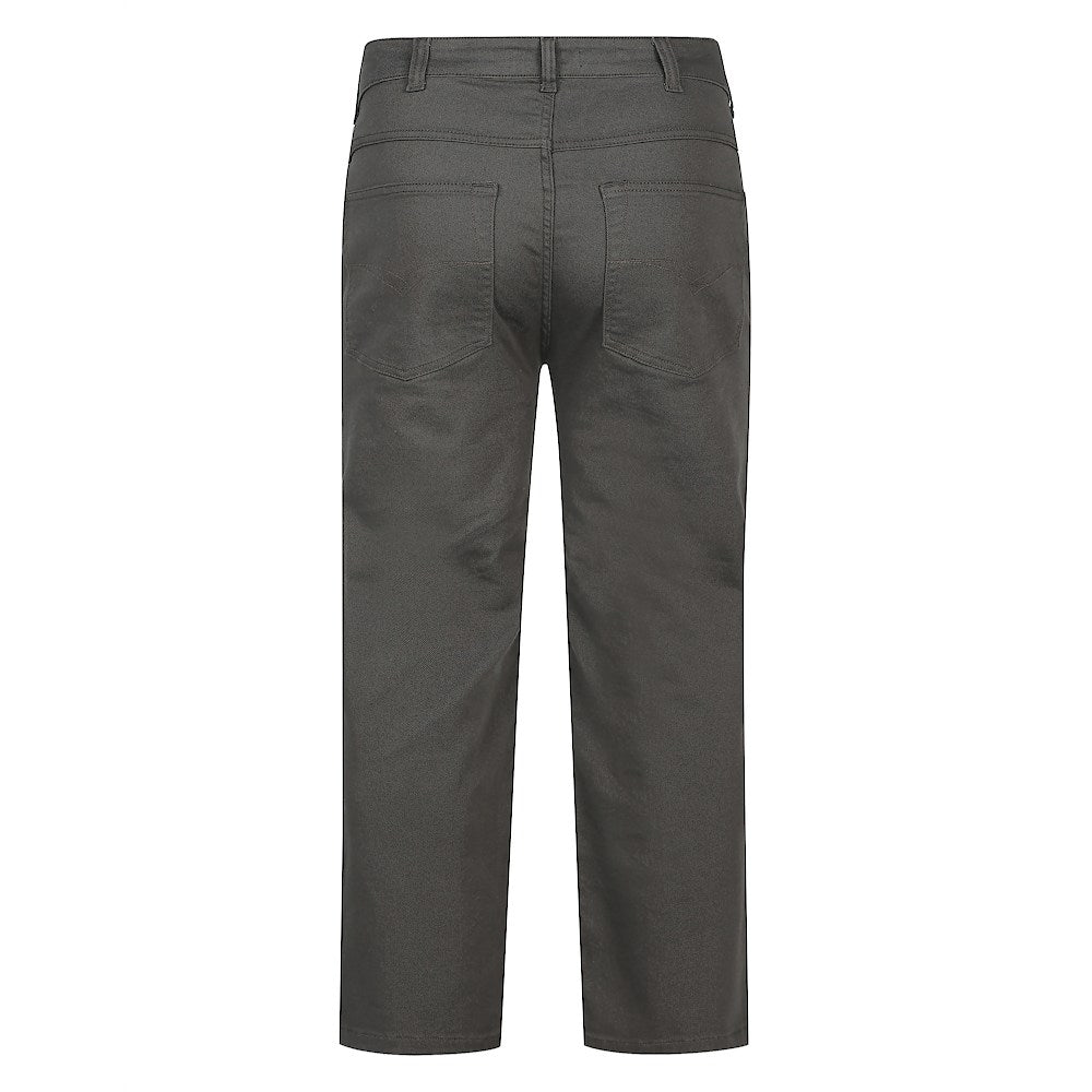 Close-up of Heavy Twill fabric texture in charcoal denim