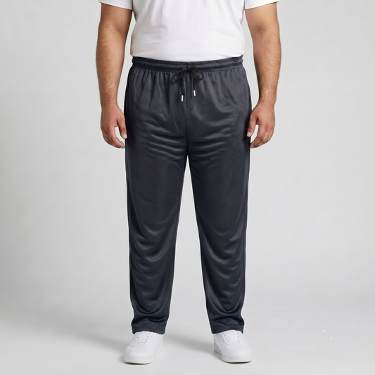 Charcoal Mesh Polyester Plus Size Trouser PSM-9082