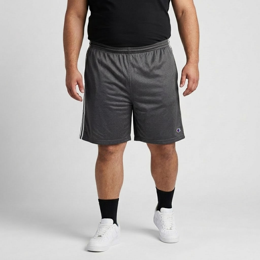 Charcoal Mesh Polyester Sport Short