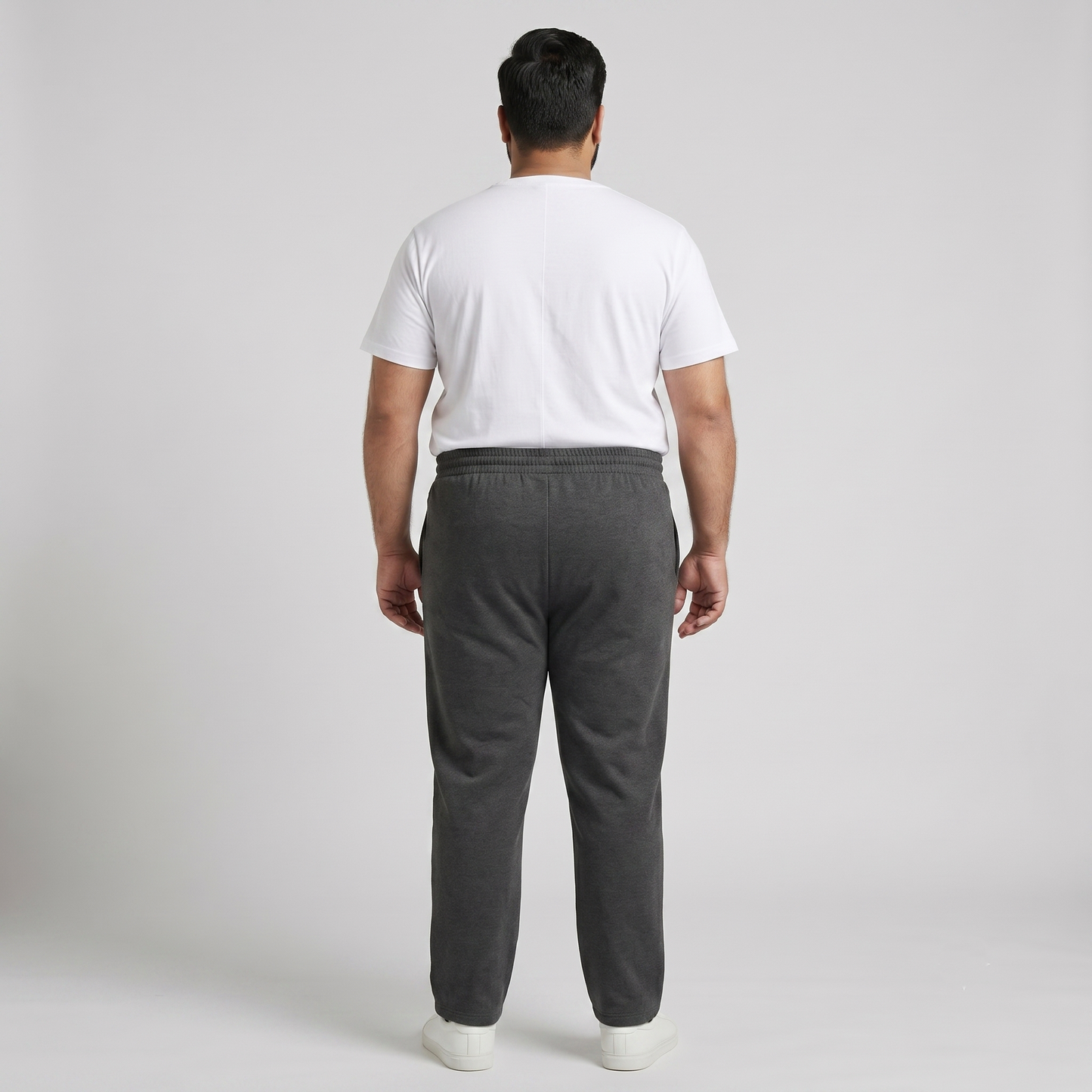 Charcoal Side-Striped Plus Size Trouser PSM-9913