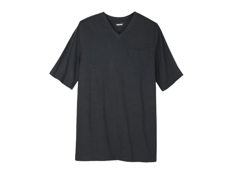 Charcoal V-Neck Pocket T-Shirt – Soft Cotton Fabric