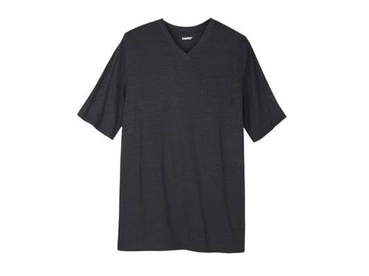 Charcoal V-Neck Pocket T-Shirt – Soft Cotton Fabric