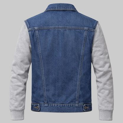 Classic blue denim jacket with button fastening, chest pockets, and clean everyday fit made from 100% cotton.