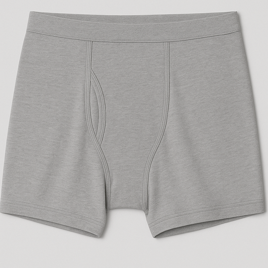 Heather Grey Classic Cotton Boxer Briefs PSM-9725