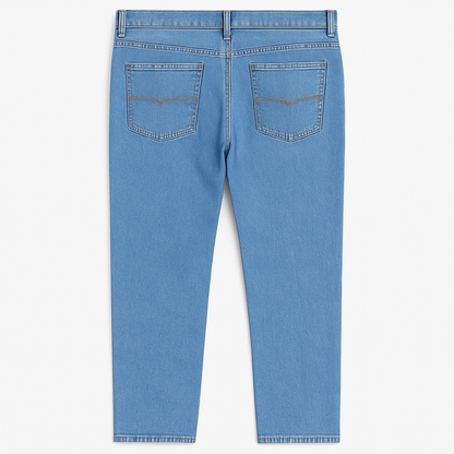 Light Mid Wash Elasticated Waist Jeans PSM-9980