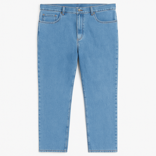 Light Mid Wash Elasticated Waist Jeans PSM-9980