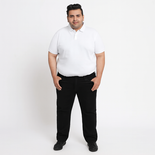 Classic Black Straight-Leg Jeans PSM-9218