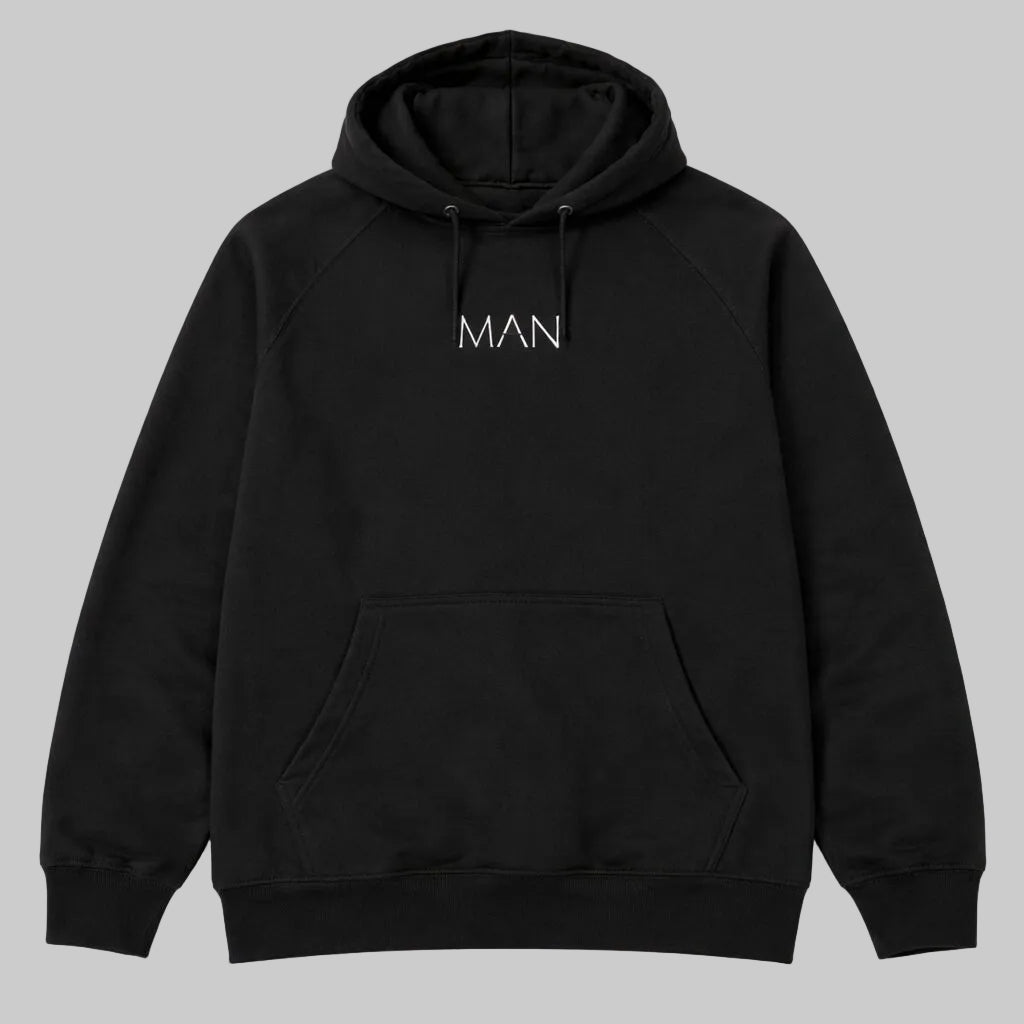 Black Classic Fleece Pullover Hoodie PSM-10463
