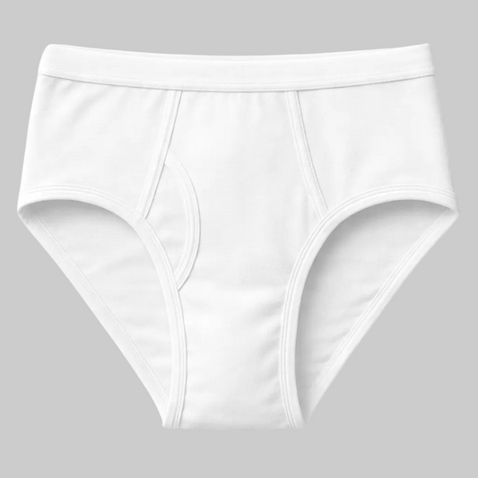 White big size men’s cotton brief – full-rise classic fit with supportive double panel
