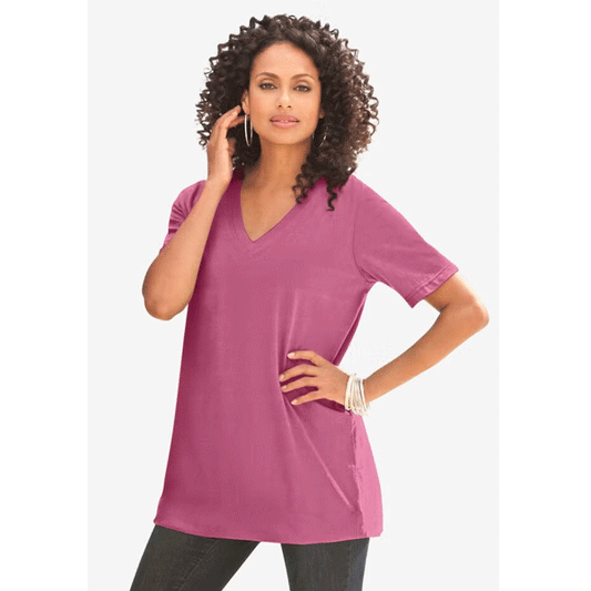 Cherry Glow V-Neck Ultimate Tee PSW-9134