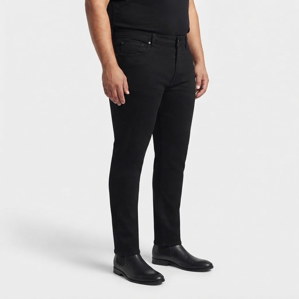 Classic Black Cotton Pants for Men – Comfortable Everyday Cotton Trousers